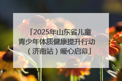 2025年山东省儿童青少年体质健康提升行动（济南站）暖心启幕