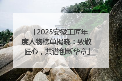 2025安徽工匠年度人物榜单揭晓：致敬匠心，共谱创新华章