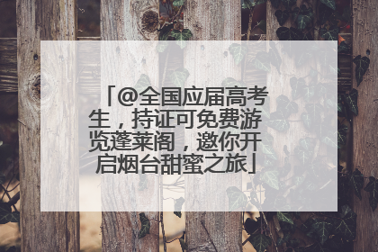 @全国应届高考生，持证可免费游览蓬莱阁，邀你开启烟台甜蜜之旅