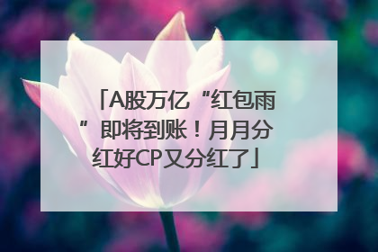 A股万亿“红包雨”即将到账！月月分红好CP又分红了