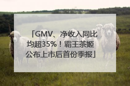 GMV、净收入同比均超35%！霸王茶姬公布上市后首份季报
